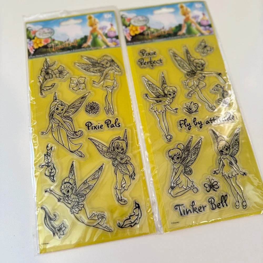 Disney Fairies Tinker Bell Clear Stamps EK Success Image Tree 2 Pack New